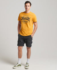Script Style College T-Shirt - Yellow - Superdry Singapore