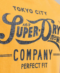Script Style College T-Shirt - Yellow - Superdry Singapore