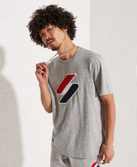 Superdry Code Logo Che Tee-Navy Daisy - Superdry Singapore