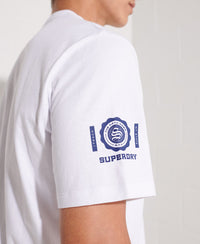 College Graphic T-Shirt-White - Superdry Singapore
