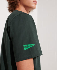 College Graphic T-Shirt-Green - Superdry Singapore