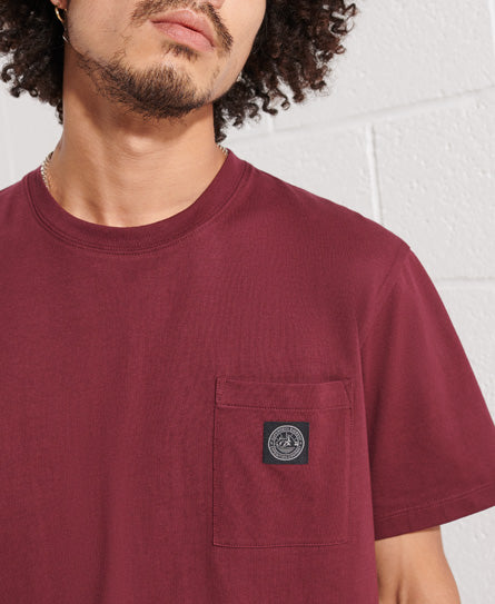 Organic Cotton Expedition Pocket T-Shirt-Red - Superdry Singapore