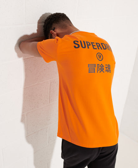 Corporate Logo Brights T-Shirt - Orange - Superdry Singapore