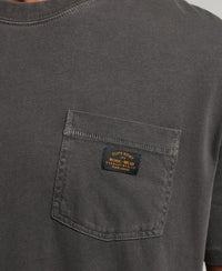 Organic Cotton Vintage Workwear Pocket T-Shirt - Dark Grey - Superdry Singapore