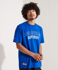 City College Graphic T-Shirt - Blue - Superdry Singapore