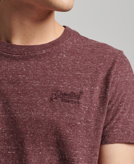 Organic Cotton Vintage Logo Embroidered T-Shirt - Brown - Superdry Singapore