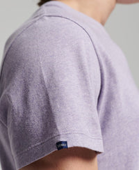 Organic Cotton Vintage Logo Embroidered T-Shirt - Purple - Superdry Singapore