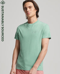 Organic Cotton Vintage Logo Embroidered T-Shirt - Turquoise - Superdry Singapore