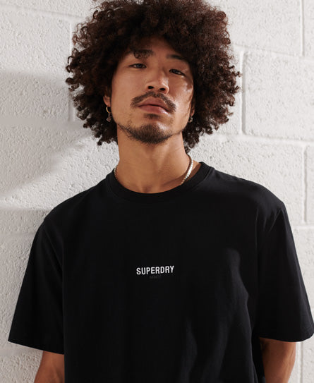 Code Micro Logo T-Shirt-Black - Superdry Singapore