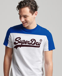 Vintage Logo Colour Block T-Shirt - White - Superdry Singapore