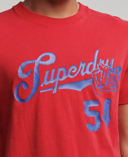 Vintage Script Style Coll Tee-Drop Kick Red - Superdry Singapore