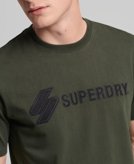 Applique S Logo T-Shirt-Green - Superdry Singapore