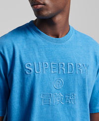 Core Logo Loose T-Shirt-Blue - Superdry Singapore