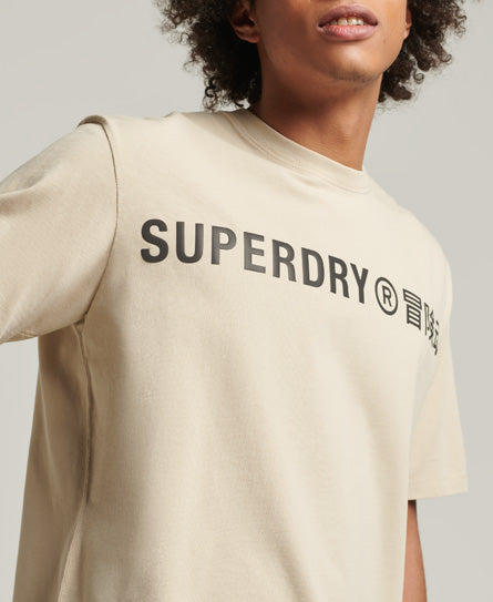 Code Cl Linear Loose Tee-Feather Grey - Superdry Singapore