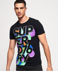Retro Mid Weight T-Shirt - Black - Superdry Singapore