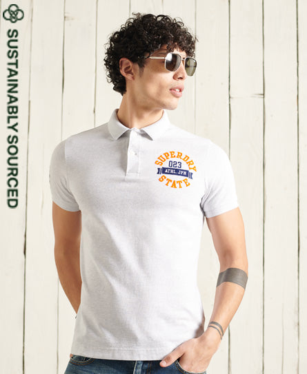 Classic Superstate Polo Shirt - Light Grey - Superdry Singapore