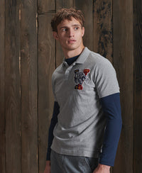 Superstate Polo Shirt-Grey - Superdry Singapore