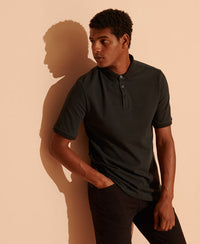 Refined Pique Polo Shirt-Black - Superdry Singapore