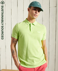 Organic Cotton Vintage Destroyed Polo Shirt - Green - Superdry Singapore