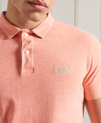Organic Cotton La Beach Jersey Polo Shirt - Coral - Superdry Singapore