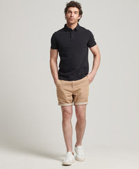 Studios Organic Cotton Jersey Polo Shirt-Black - Superdry Singapore