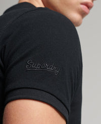 Organic Cotton Superstate Short Sleeve Polo Shirt - Black - Superdry Singapore