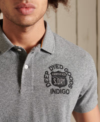 Organic Cotton Superstate Short Sleeve Polo Shirt-Dark Grey - Superdry Singapore