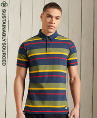 Organic Cotton Cali Stripe Polo Shirt - Multi - Superdry Singapore