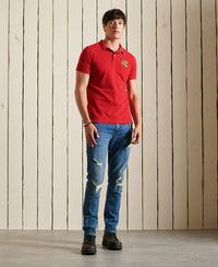 Organic Cotton Chinese New Year Polo Shirt - Red - Superdry Singapore