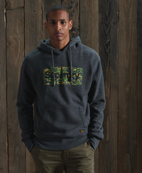 Core Logo Canvas Hoodie - Charcoal Marl - Superdry Singapore