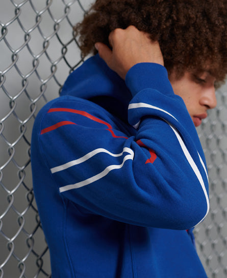 Sportstyle Graphic Hoodie-Blue - Superdry Singapore