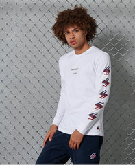 Sportstyle Graphic Long Sleeved Top-White