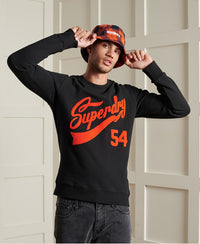 Limited Edition College Chenille Sweatshirt - Black - Superdry Singapore