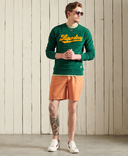 Limited Edition College Chenille Sweatshirt - Green - Superdry Singapore