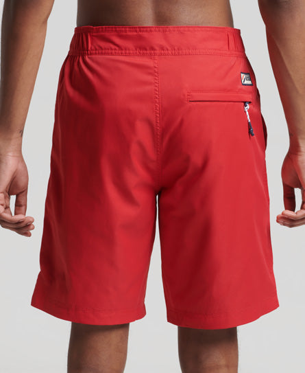 Classic Board Shorts - Red - Superdry Singapore