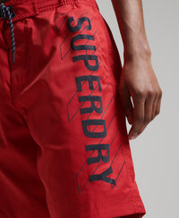 Classic Board Shorts - Red - Superdry Singapore