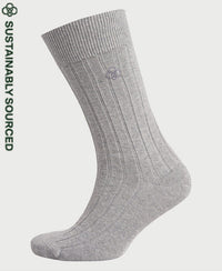 Casual Rib Socks-Grey - Superdry Singapore