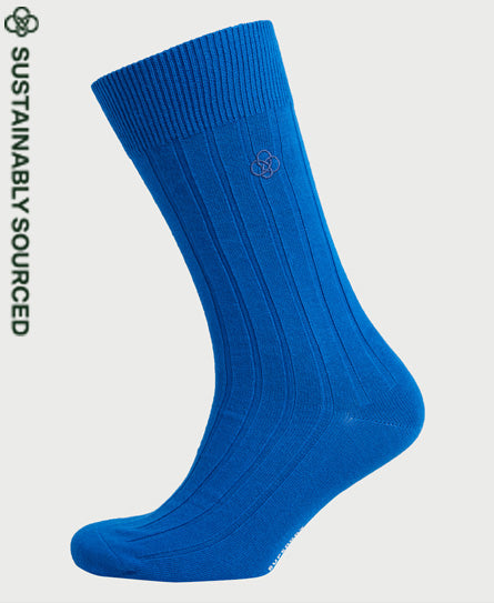 Casual Rib Socks-Blue - Superdry Singapore