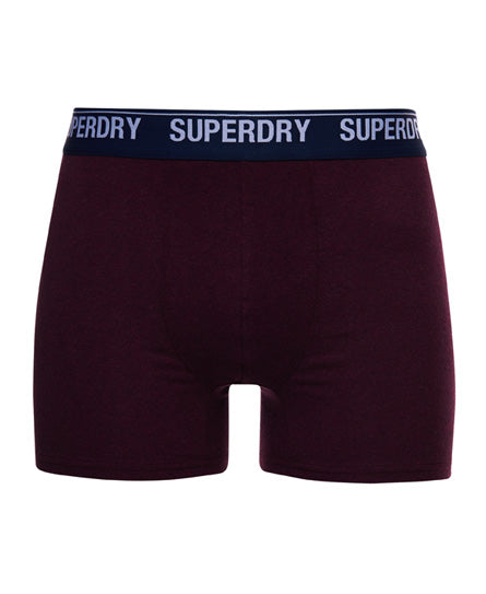 Boxer Multi Double Pack - Burgundy/Red - Superdry Singapore