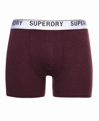 Organic Cotton Boxer Triple Pack-Red - Superdry Singapore
