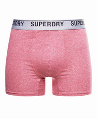 Organic Cotton Boxer Triple Pack-Red - Superdry Singapore
