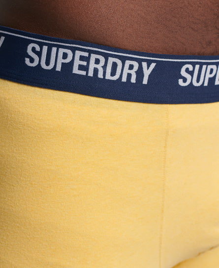 Organic Cotton Trunk Multi Double Pack - Yellow/Grey - Superdry Singapore