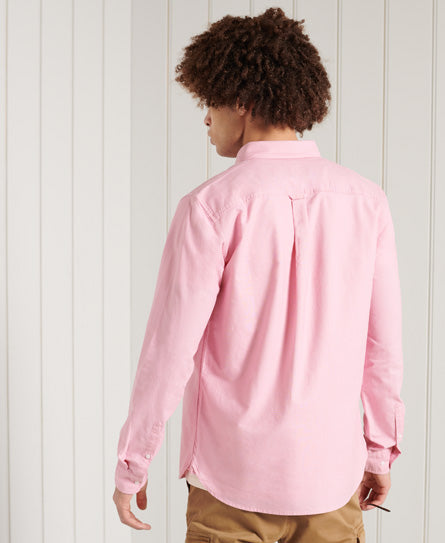 Organic Cotton Classic University Oxford Shirt - Pink - Superdry Singapore