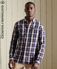 Classic London Bd Shirt-Heritage Navy Check - Superdry Singapore