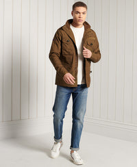 Waxed Field Jacket - Brown - Superdry Singapore