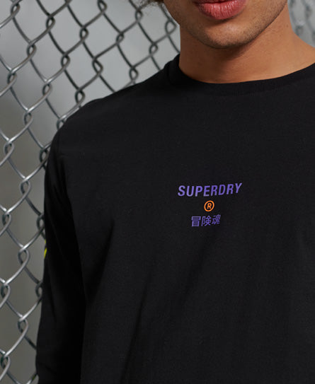 Sportstyle Long Sleeved Top-Black - Superdry Singapore
