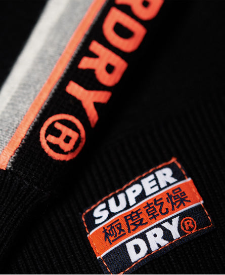 Superdry Grade Embossed Crew Jumper - Black - Superdry Singapore