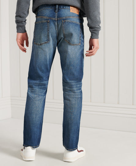 Tailored Straight Jeans - Blue - Superdry Singapore