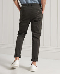 Organic Cotton Core Slim Chino Trousers - Black - Superdry Singapore