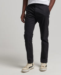 Officers Slim Chino Trousers - Black - Superdry Singapore